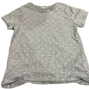 Girls Small Epic Threads Size small gray Short sleeve shirt w/ white polka dots
